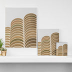 Marina Towers Beige Canvas Print Gallery Image 3