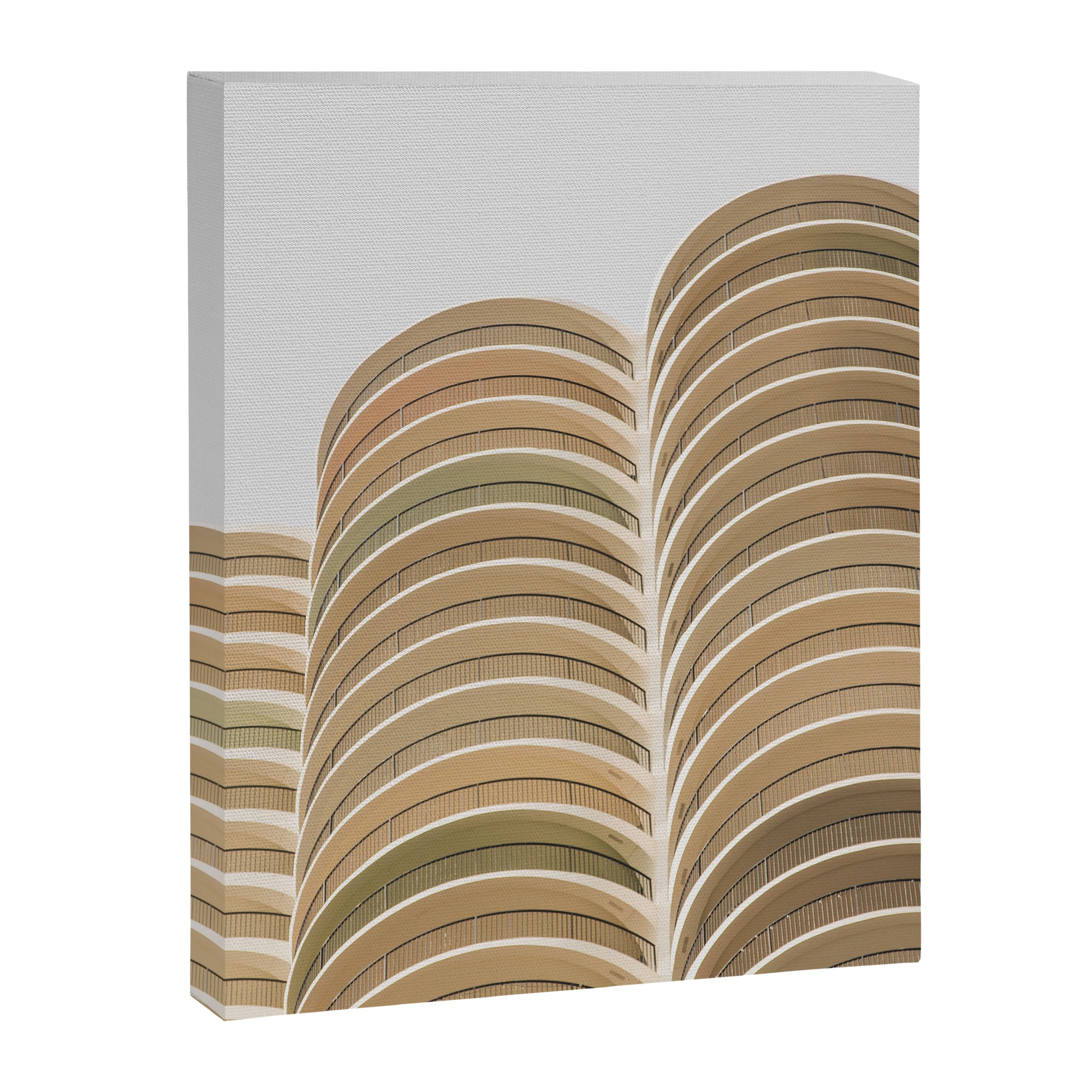 Marina Towers Beige Canvas Print Gallery Image 3