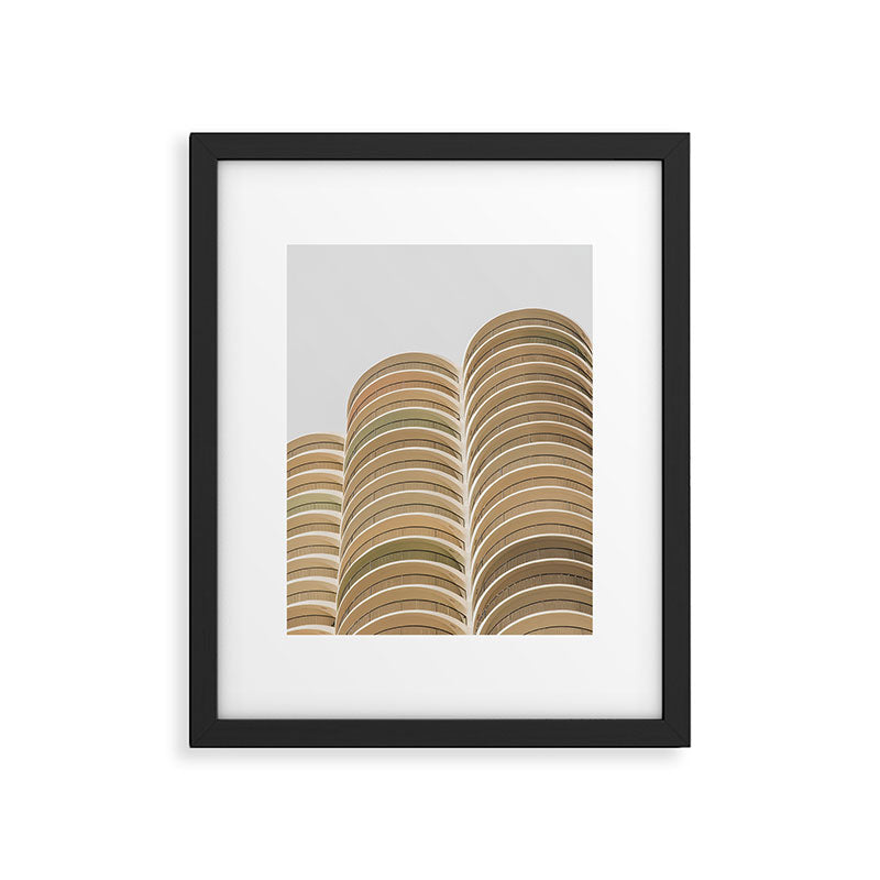 Marina Towers Beige Framed Art Print Gallery Image 6