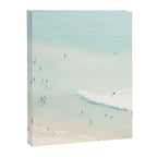 Aerial Beach - People - Pastel Ocean - Aerial Mint Green Sea - Crashing Waves - Travel photography Canvas Print Gallery Image 6