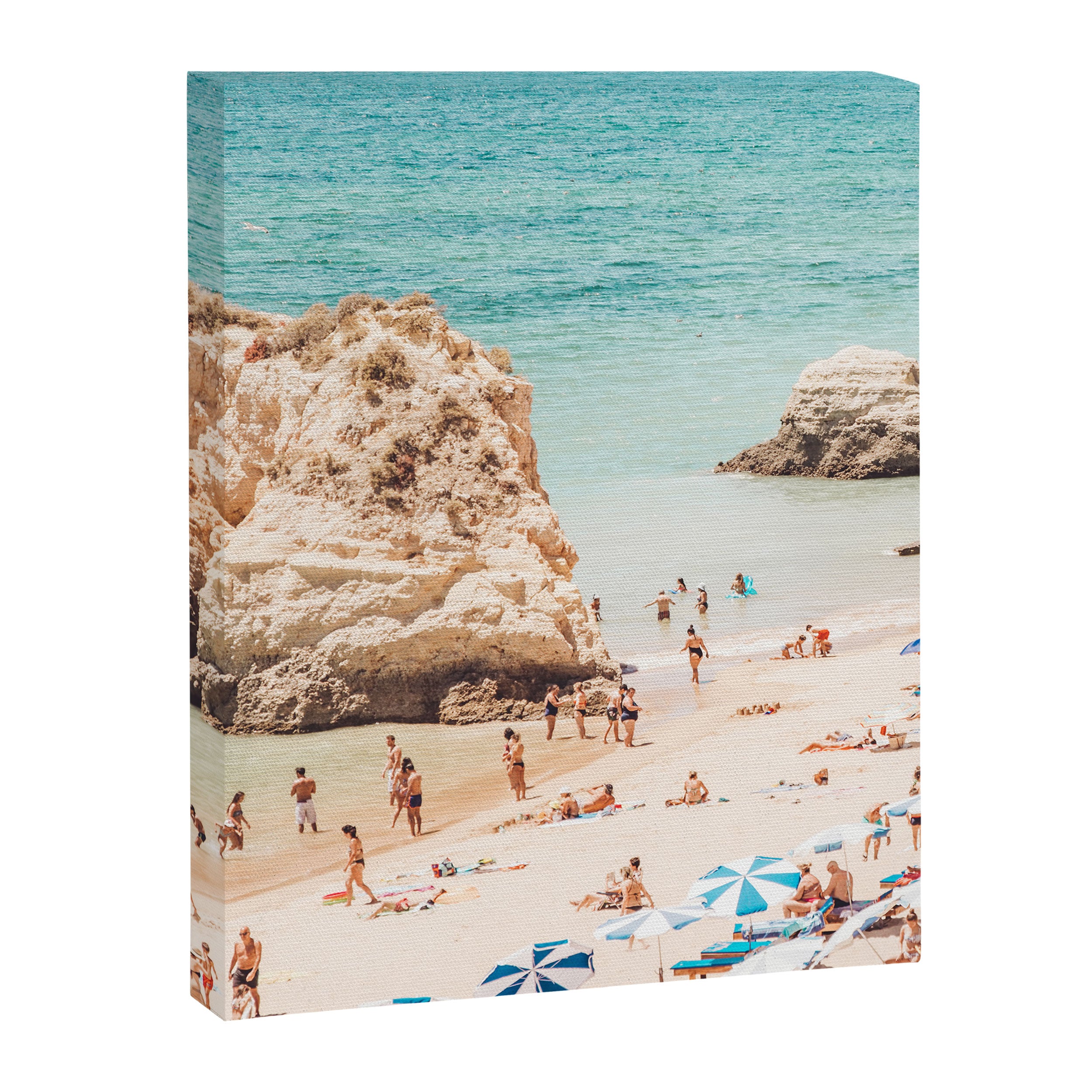 Aerial Beach Print - Ocean (part one of a diptych) Sea Travel photography Canvas Print Gallery Image 6