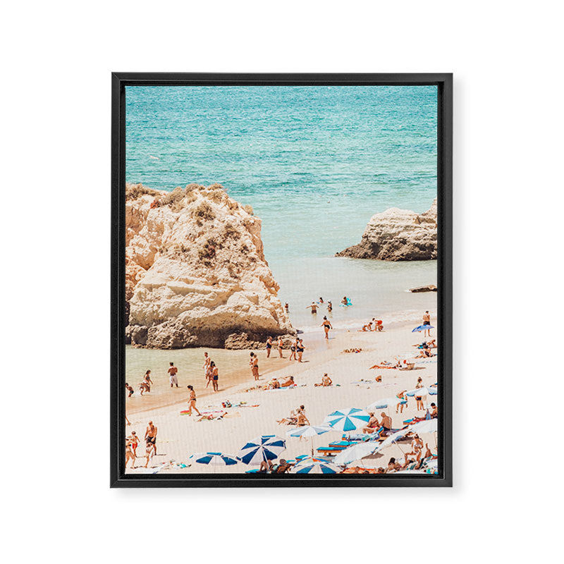 Aerial Beach Print - Ocean (part one of a diptych) Sea Travel photography Framed Canvas Print Gallery Image 6