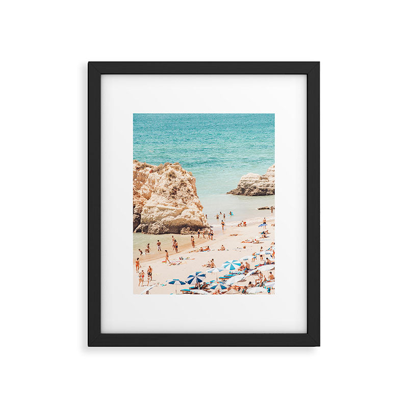Aerial Beach Print - Ocean (part one of a diptych) Sea Travel photography Framed Art Print Gallery Image 1
