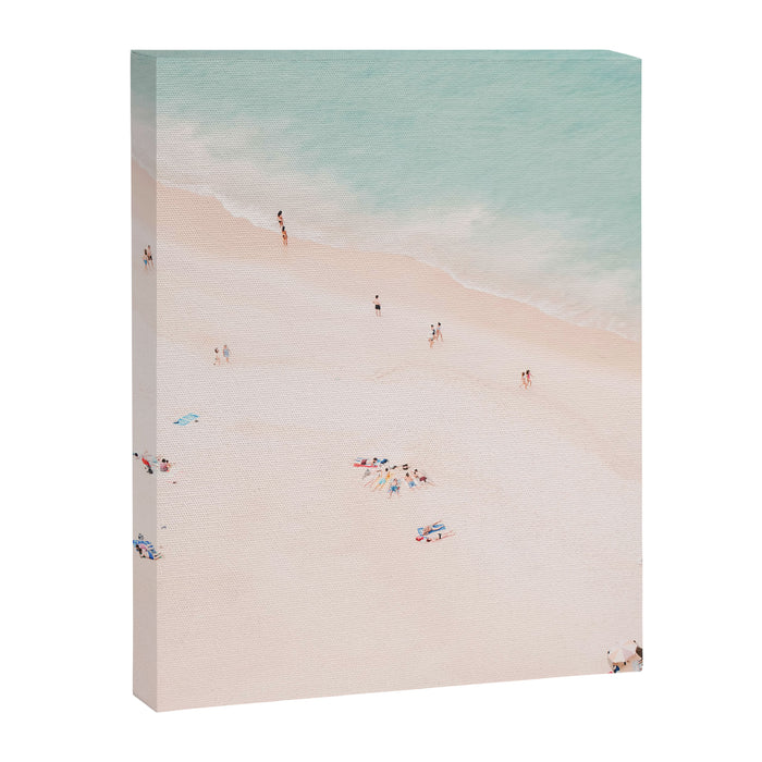 Aerial Beach Summer Bliss - Elegant Minimal Beach People - Ocean - Sea Photography by Ingrid Beddoes Canvas Print Gallery Image 1