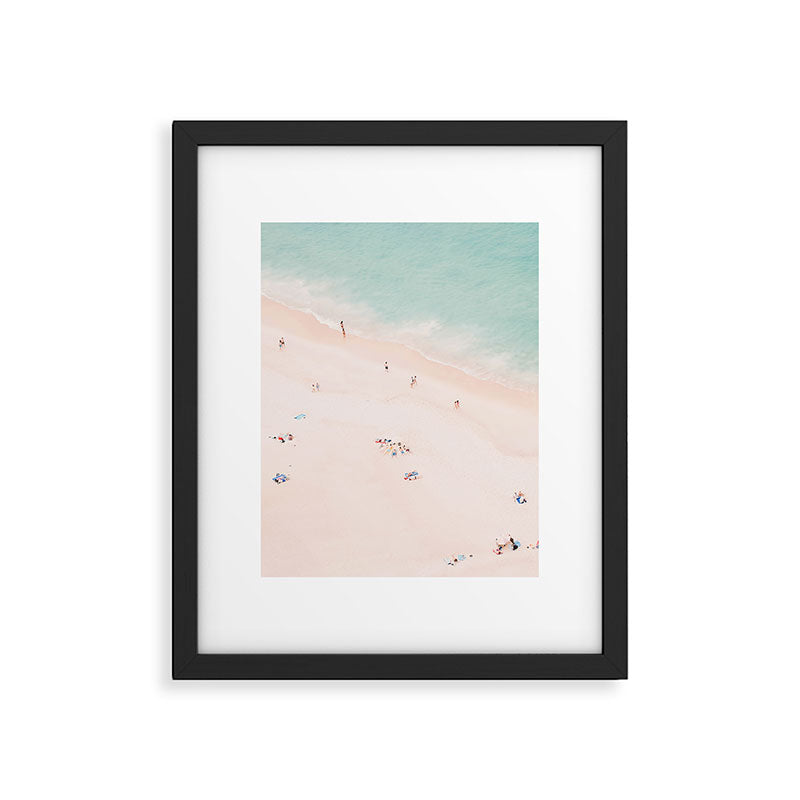 Aerial Beach Summer Bliss - Elegant Minimal Beach People - Ocean - Sea Photography by Ingrid Beddoes Framed Art Print Gallery Image 5