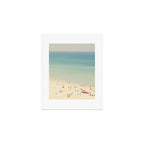 Aerial Crowded Beach - Pastel Beach - Ocean Print - Sea Travel photography Art Print Gallery Image 1