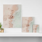 Aerial Mint Green Ocean - Pastel Beach - Minimal Beach - Sea Travel  photography Canvas Print Gallery Image 3
