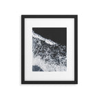 Aerial Ocean - Black and White Sea - Crashing Waves - Travel photography Framed Art Print Gallery Image 4