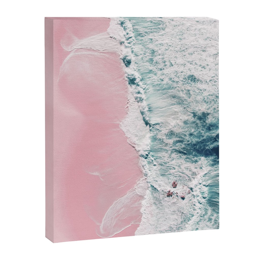 Aerial Ocean Print - Beach - Pink Sand - Wave - Original Sea of Love - Travel Photography  Canvas Print Gallery Image 6