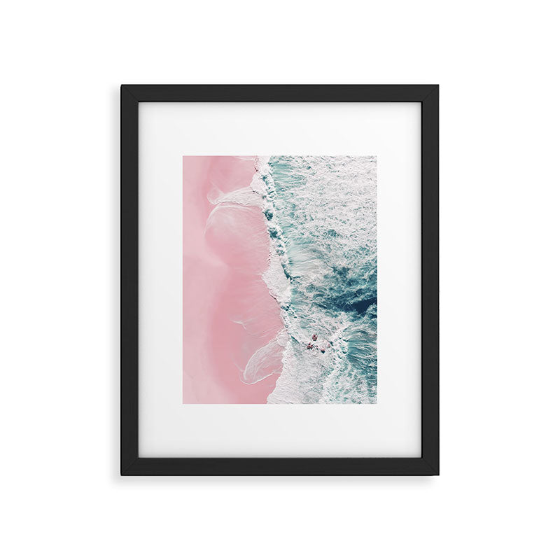 Aerial Ocean Print - Beach - Pink Sand - Wave - Original Sea of Love - Travel Photography  Framed Art Print Gallery Image 4