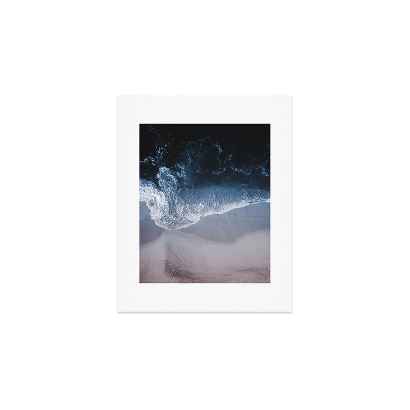 Aerial Ocean Print - Crashing Waves - Beach - Sea Travel photography Art Print Gallery Image 1