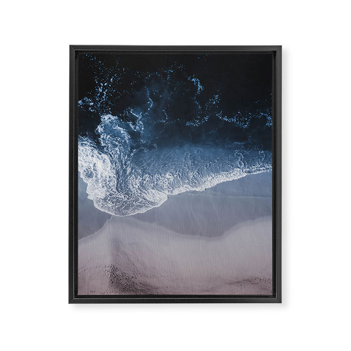 Aerial Ocean Print - Crashing Waves - Beach - Sea Travel photography Framed Canvas Print Gallery Image 1