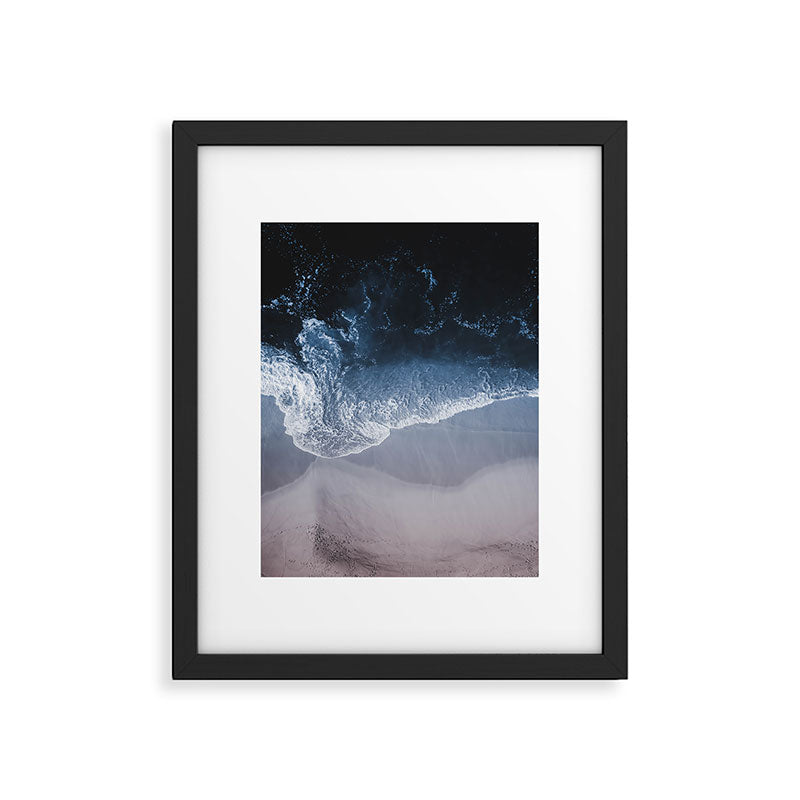 Aerial Ocean Print - Crashing Waves - Beach - Sea Travel photography Framed Art Print Gallery Image 5