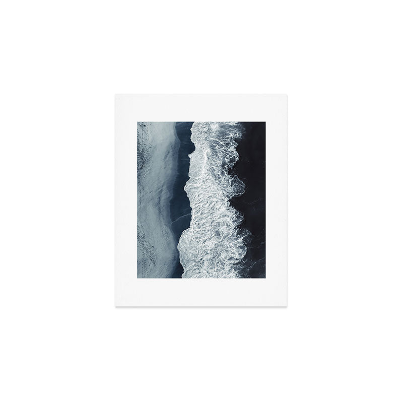 Aerial Ocean Waves - Beach - Dark Blue Ocean - Minimalist Landscape - Sea Travel photography Art Print Gallery Image 1