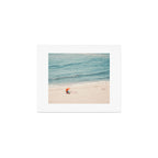 Aerial Orange Beach Umbrella - Ocean - Beach and Sea photography by Ingrid Beddoes Art Print Gallery Image 1