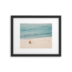 Aerial Orange Beach Umbrella - Ocean - Beach and Sea photography by Ingrid Beddoes Framed Art Print Gallery Image 5
