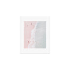 Aerial Pink Beach Print - Pastel - Ocean - Sea - Travel photography Art Print Gallery Image 1