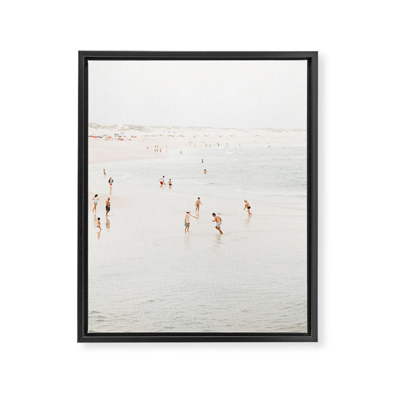 At the Beach 15 - Beach Print - Minimal Beach - People - Ocean - Sea Travel photography  Framed Canvas Print Gallery Image 6