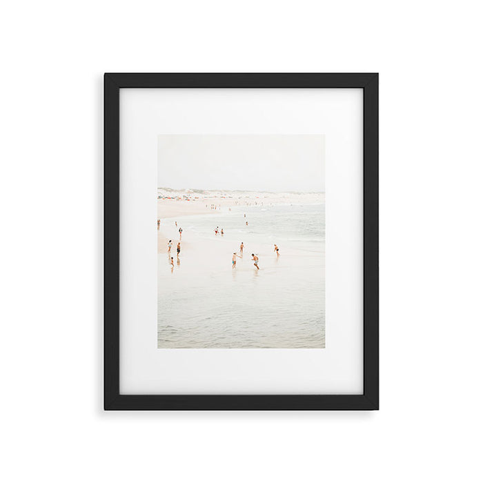 At the Beach 15 - Beach Print - Minimal Beach - People - Ocean - Sea Travel photography  Framed Art Print Gallery Image 1