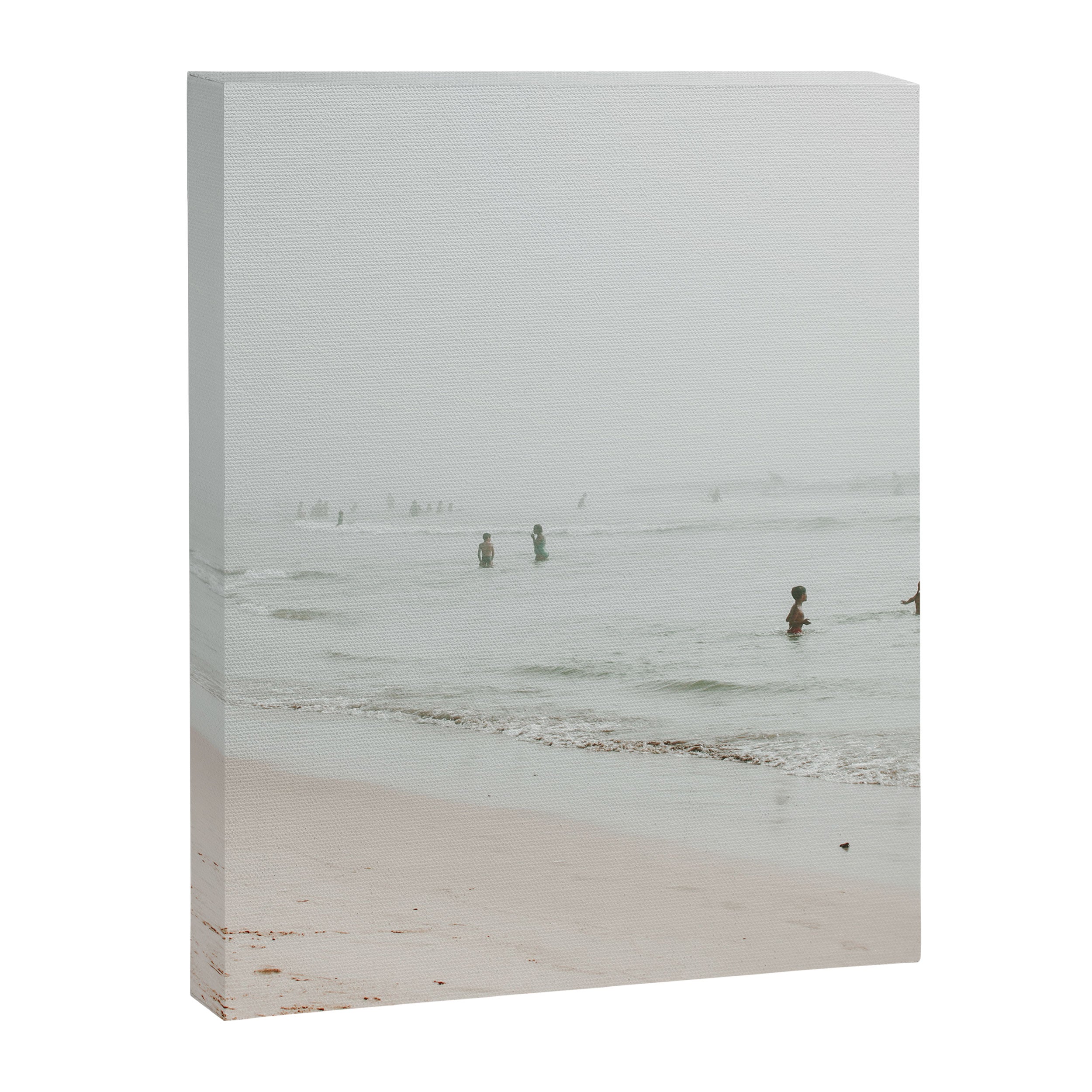 At the Beach 25 - Pastel Beach - Minimal - People - Ocean - Sea Travel photography Canvas Print Gallery Image 6