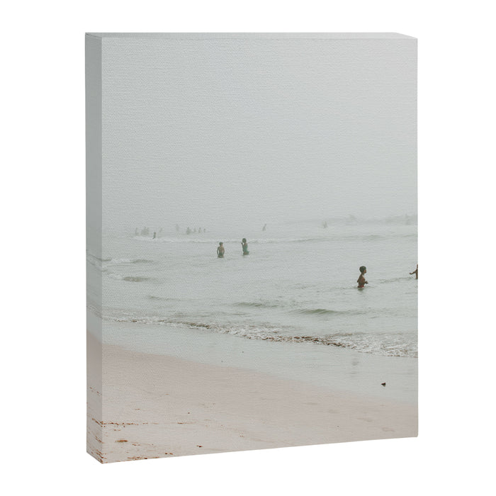 At the Beach 25 - Pastel Beach - Minimal - People - Ocean - Sea Travel photography Canvas Print Gallery Image 1