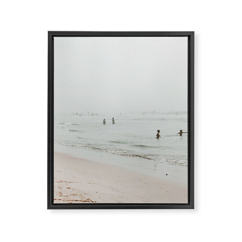 At the Beach 25 - Pastel Beach - Minimal - People - Ocean - Sea Travel photography Framed Canvas Print Gallery Image 6