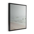At the Beach 25 - Pastel Beach - Minimal - People - Ocean - Sea Travel photography Framed Canvas Print Gallery Image 2