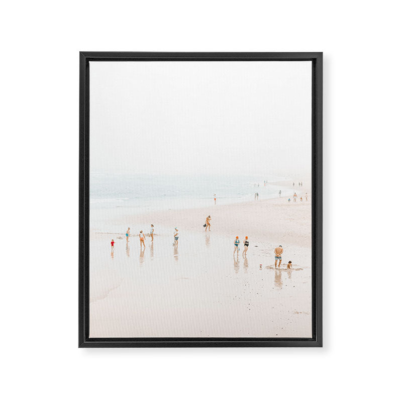 At The Beach (five) - minimal beach series - ocean sea photography by Ingrid Beddoes Framed Canvas Print Gallery Image 6