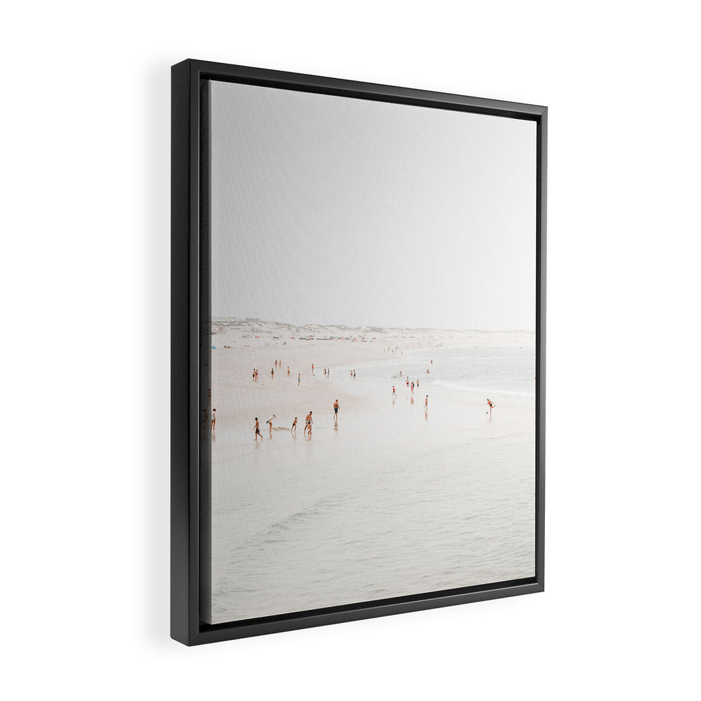 At The Beach (seven) - minimal beach series - ocean sea photography by Ingrid Beddoes Framed Canvas Print Gallery Image 2