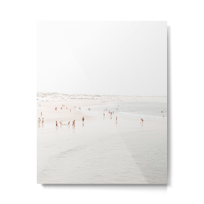 At The Beach (seven) - minimal beach series - ocean sea photography by Ingrid Beddoes Metal Print Gallery Image 1