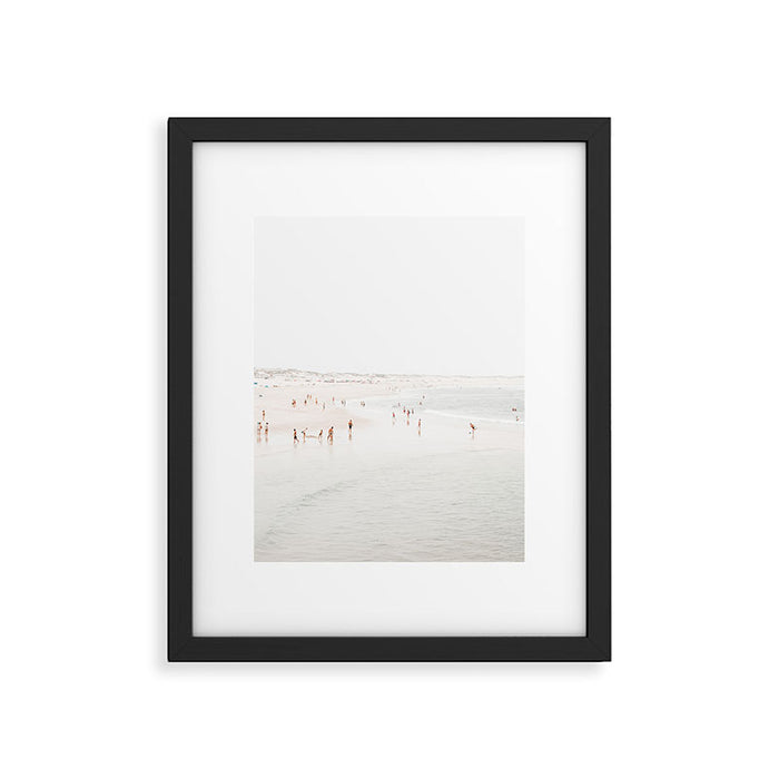 At The Beach (seven) - minimal beach series - ocean sea photography by Ingrid Beddoes Framed Art Print Gallery Image 1