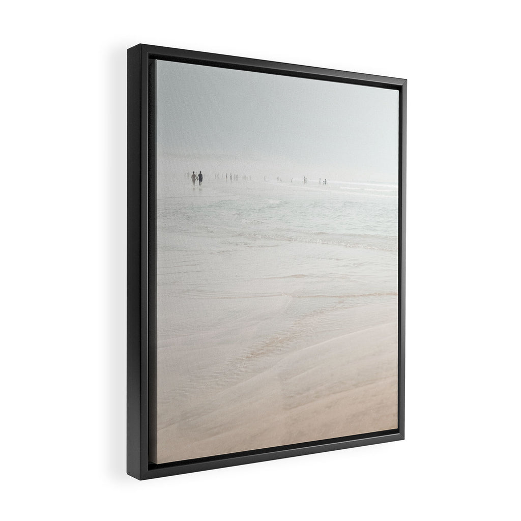At The Beach (six) - minimal beach series - ocean sea photography by Ingrid Beddoes Framed Canvas Print Gallery Image 2