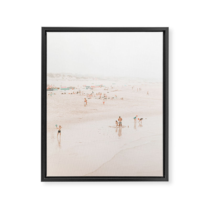 At the beach ten (part one of a diptych) - Minimal Beach - Ocean Sea photography Framed Canvas Print Gallery Image 6