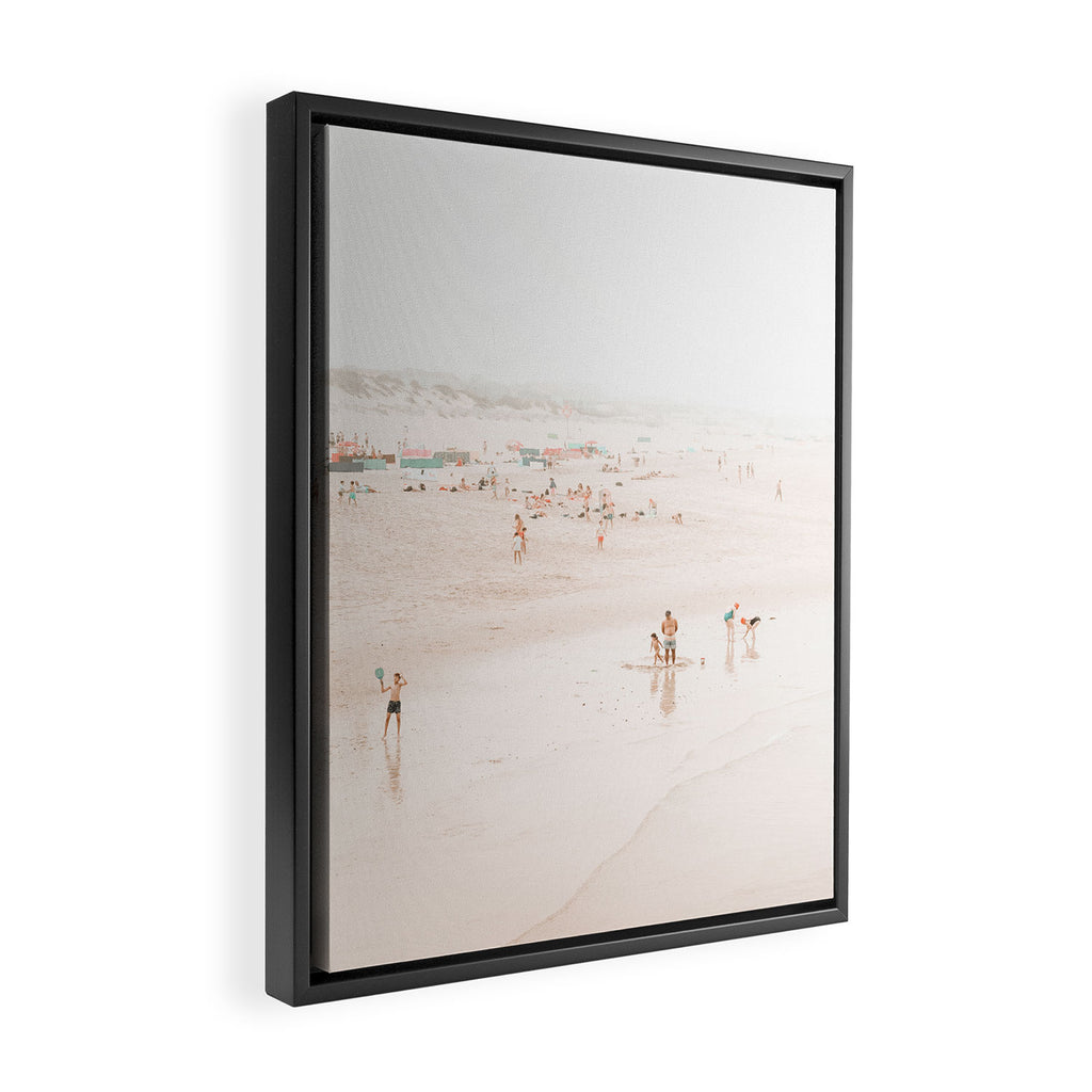 At the beach ten (part one of a diptych) - Minimal Beach - Ocean Sea photography Framed Canvas Print Gallery Image 2