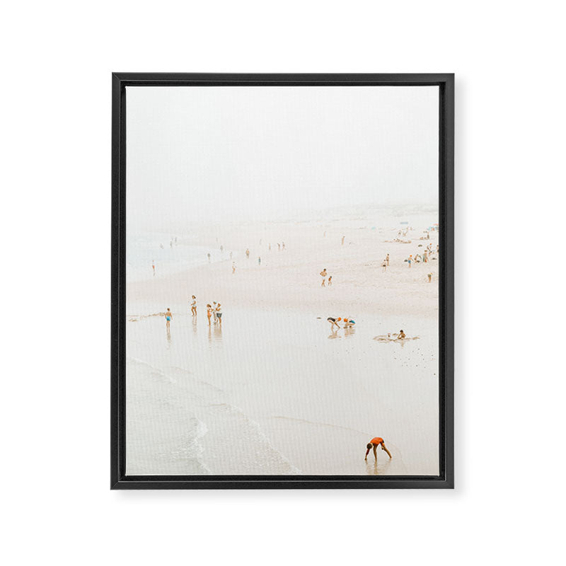At The Beach (twelve) - minimal beach series by Ingrid Beddoes Framed Canvas Print Gallery Image 6