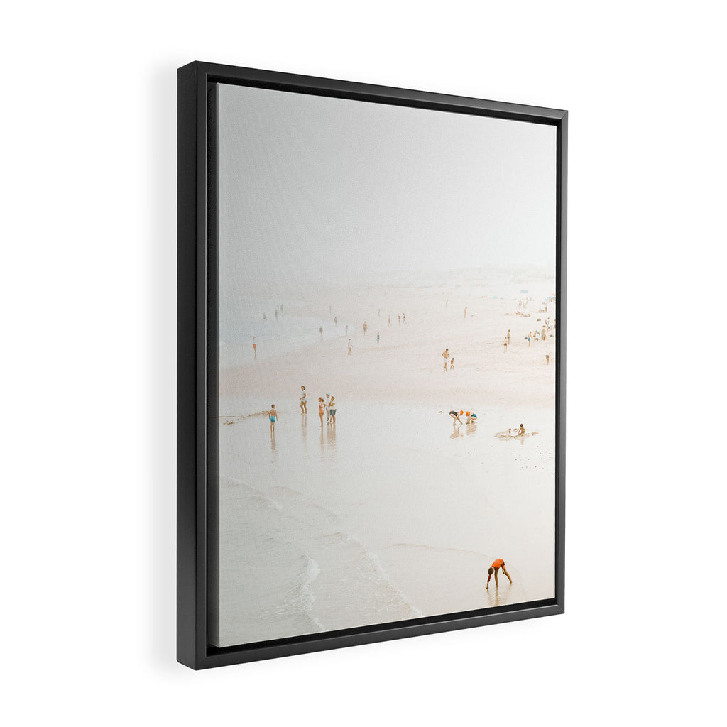 At The Beach (twelve) - minimal beach series by Ingrid Beddoes Framed Canvas Print Gallery Image 2