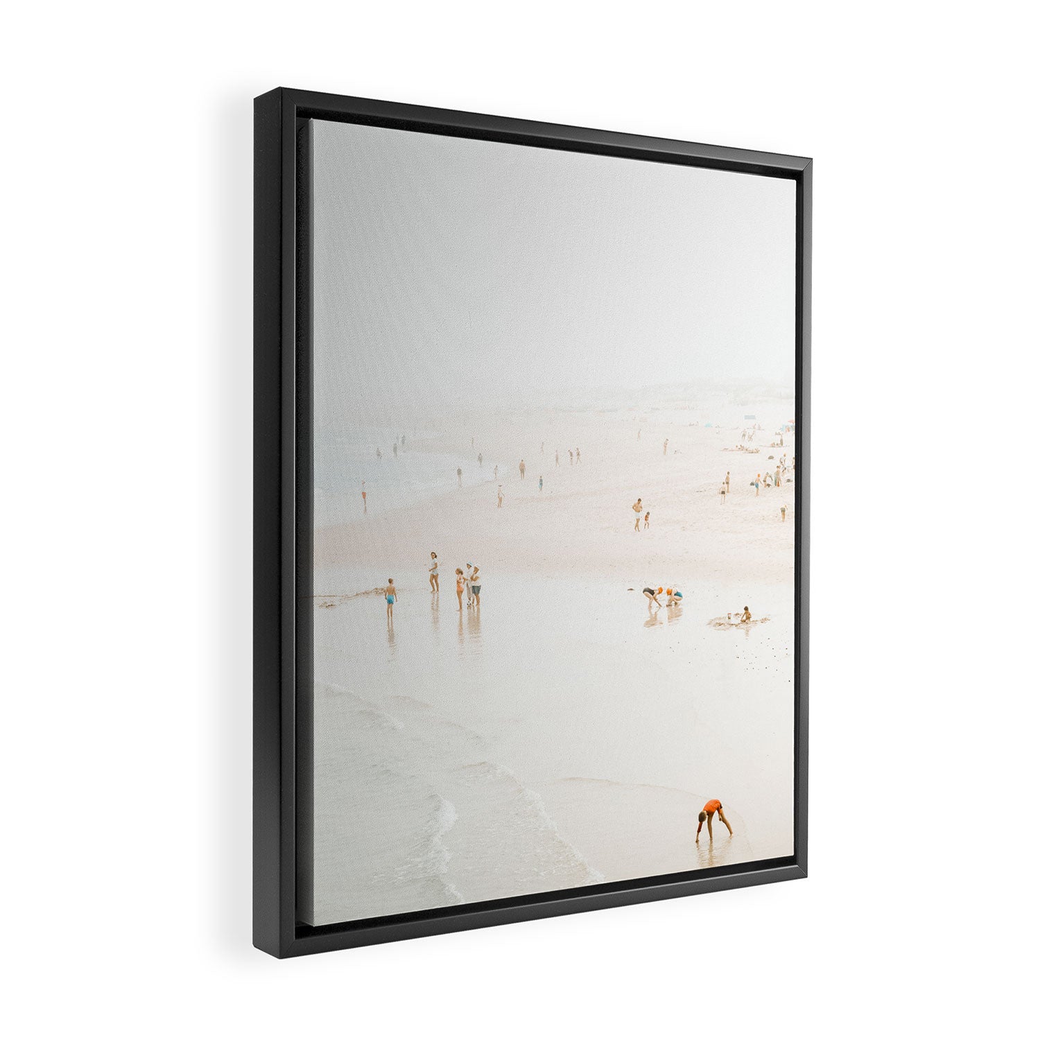 At The Beach (twelve) - minimal beach series by Ingrid Beddoes Framed Canvas Print Gallery Image 2