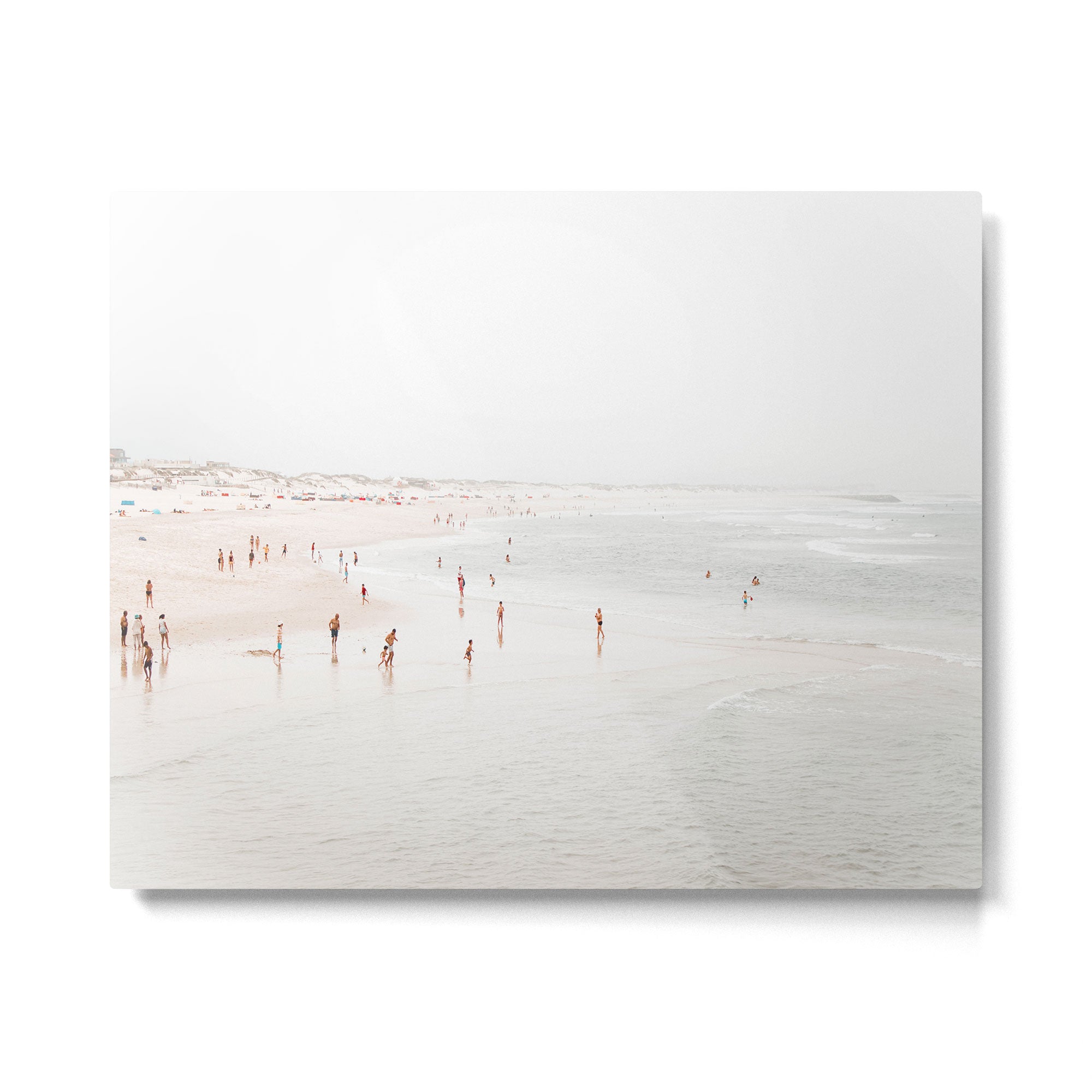 At The Beach (two) - minimal beach series - ocean sea photography by Ingrid Beddoes Metal Print Gallery Image 4