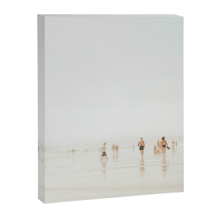 Beach 27 - Minimal Pastel Beach People - Ocean - Sea Travel photography Canvas Print Gallery Image 1