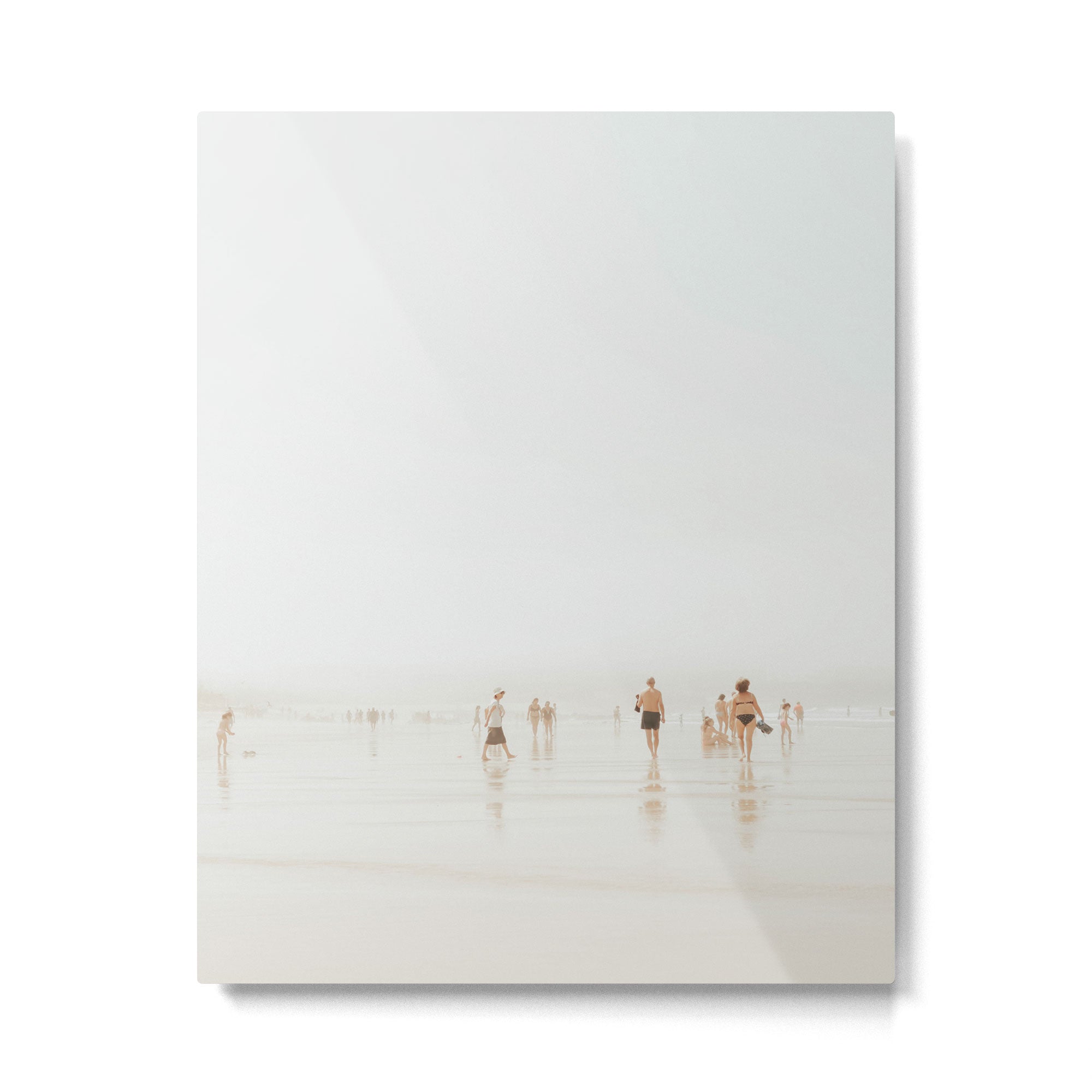 Beach 27 - Minimal Pastel Beach People - Ocean - Sea Travel photography Metal Print Gallery Image 4