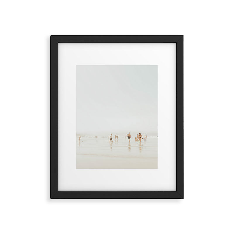 Beach 27 - Minimal Pastel Beach People - Ocean - Sea Travel photography Framed Art Print Gallery Image 5