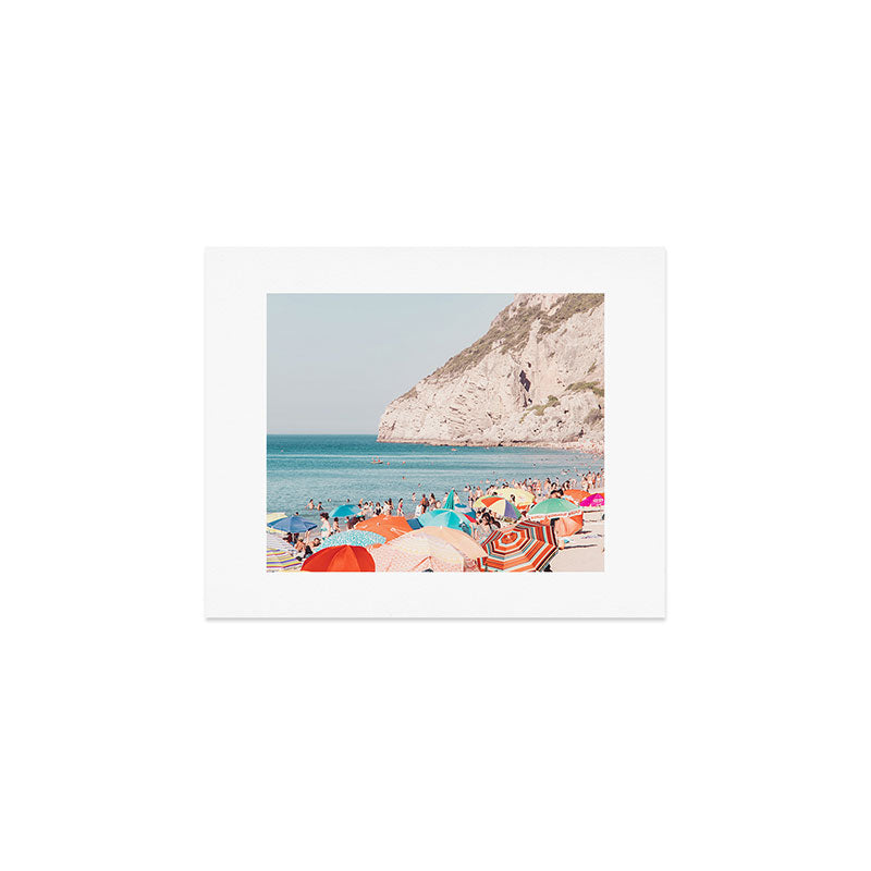 Beach - Colorful Sun Umbrellas two series - Ocean - Travel photography Art Print Gallery Image 1