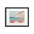 Beach - Colorful Sun Umbrellas two series - Ocean - Travel photography Framed Art Print Gallery Image 5