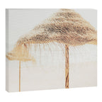 Beach Dreams III - straw beach umbrellas photography by Ingrid Beddoes Canvas Print Gallery Image 6