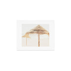 Beach Dreams III - straw beach umbrellas photography by Ingrid Beddoes Art Print Gallery Image 1