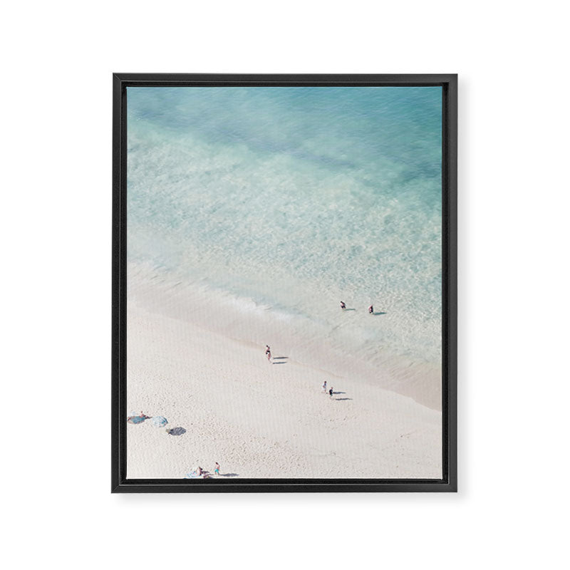 Beach Love 2 (part of a diptych) - Aerial Beach - Ocean - Travel photography Framed Canvas Print Gallery Image 6