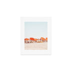 Beach - Orange Sun Umbrellas series  - Ocean Travel photography Art Print Gallery Image 1