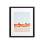 Beach - Orange Sun Umbrellas series  - Ocean Travel photography Framed Art Print Gallery Image 5