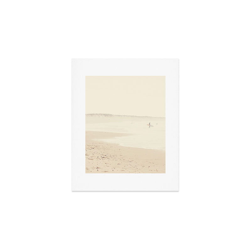 beach photography - minimal surfers and ocean print Art Print Gallery Image 1