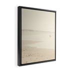 beach photography - minimal surfers and ocean print Framed Canvas Print Gallery Image 2